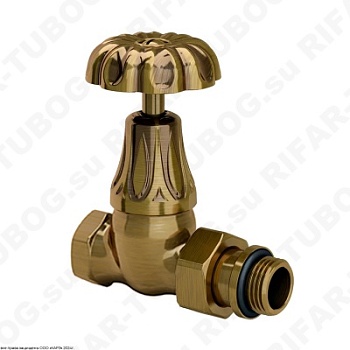 0338-1500Z000 SR Rubinetterie Ручной вентиль Floral Old Style, прямой, G 1/2 НР х G 1/2 ВР, Бронза