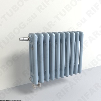 Радиатор 3-х трубчатый RIFAR TUBOG VENTIL 3018 - 5 сек, подключение нижнее одностороннее с термоклапаном (DV1), цвет SA — Сапфир (глянцевый)