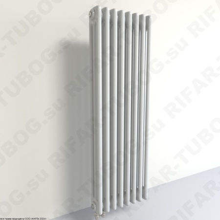 Радиатор 3-х трубчатый RIFAR TUBOG 3097 - 43 сек, подключение нижнее одностороннее (D1), цвет WH — Белый (глянцевый)