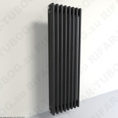 Радиатор 3-х трубчатый RIFAR TUBOG 3082 - 45 сек, подключение боковое универсальное (B1-B4), цвет BM — Черный янтарь (матовый)
