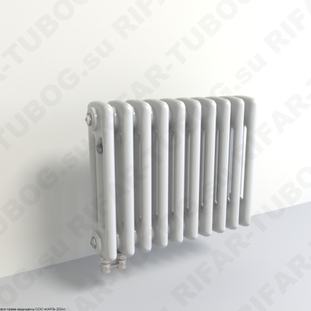 Радиатор 3-х трубчатый RIFAR TUBOG 3042 - 48 сек, подключение нижнее одностороннее (D1), цвет WH — Белый (глянцевый)