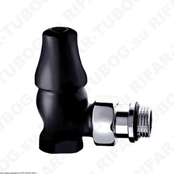 0341-1500VC0S SR Rubinetterie Вентиль на обратную подводку Old Style, угловой, G 1/2 НР х G 3/4 ВР, Черный матовый