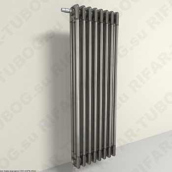 Радиатор 3-х трубчатый RIFAR TUBOG VENTIL 3097 - 41 сек, подключение нижнее одностороннее с термоклапаном (DV1), цвет TL — Технолак (глянцевый)