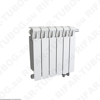 Биметаллический радиатор RIFAR MONOLIT VENTIL 350 - 8 сек., подключение нижнее правое (нпп), белый (глянцевый)