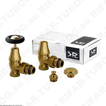 K390-1500Z000 SR Rubinetterie Комплект вентилей Old Style с маховиком, с ручным приводом, угловой, G 1/2 НР х G 1/2 ВР, Бронза