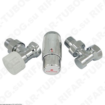 602200060 Schlosser Комплект подключения с термоголовкой Mini Diamant М30х1,5, DN 15, угловой, GZ1/2 х GW1/2, CR